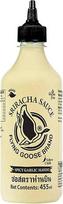 FLYING GOOSE Sriracha aštrus majonezo padažas, česnakų ir geltonųjų čili pipirų padažas, saldžiai aštrus majonezas, šiek tiek aštri oranžinė kepurėlė, prieskonių padažas iš Tailando, veganiškas, be glitimo, 1 x 455 ml
