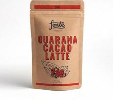 Fonte Guarana Cacao Latte, veganiškų gėrimų milteliai, 300 g maišelis, 15 porcijų, rankų darbo mišinys su kakava ir guarana energijai ir gerai savijautai palaikyti