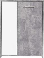 FORTE "Paco" komoda su 2 durelėmis, kompozitinė mediena, betono išvaizda, šviesiai pilka/balta, 17,5 x 79,2 x 59,8 cm