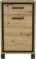 FORTE TRONDHEIM batų spinta su 1 durelėmis ir 1 stalčiumi, medžio medžiaga, "Artisan" ąžuolas / juodasis ąžuolas, plotis x aukštis x gylis: 54,4 x 90,9 x 41,5 cm