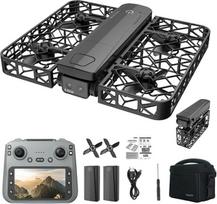 FPV dronas pradedantiesiems su 1080P kamera, 4,5 colių ekranu, nuotolinio valdymo pultu su tiesiogine transliacija, bešepetės varikliu, aukščio palaikymo funkcija, paleidimu vienu mygtuku, 360° apsisukimu, saugia visiškai apsaugančia grotelėmis, sulanksto