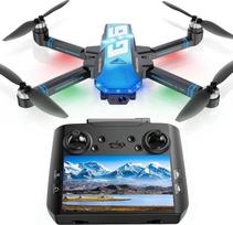 FPV dronas su 4K kamera, nuotoliniu būdu valdomas dronas vaikams ir suaugusiems, sulankstomas kvadrokopteris, 4,5 colio HD ekranas, bešepetis variklis, 2 baterijos, pozicionavimas pagal optinį srautą, 5G nuotolinis duomenų perdavimas, 8G SD kortelė, svori