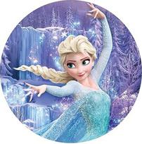 Frozen Elsa Cake Topper Round 20 cm Fondant Paper Premium