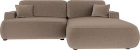 FURNISTAR "Gaya" sofa-lova su lovos dėže - kampinė sofa su miego funkcija - kampinė sofa - gyvenamasis peizažas - 260 cm - dešinė, ruda