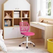 FurnitureR Vaikų rašomojo stalo reguliuojamo aukščio spalvinga ergonomiška kėdė su atlošu ir porankiais, vaikiška kėdė su 5 ratukais, skirta 3-10 metų vaikams, didžiausia apkrova 100 kg