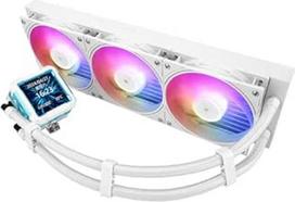 FW PRO 360 ARGB White Liquid CPU Cooler, 2,73 colių IPS LCD ekranas su 320 x 320 raiška, magnetinis, "pasidaryk pats" ekrano tema, skirtas AM4/AM5, LGA1851/1700/115x