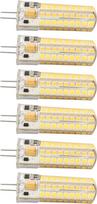 G4 LED silikoninė lemputė, didelės galios, 700 šviesos vienetų, 72 šviesos diodai, 7 vatai, 360 laipsnių apšvietimas, 6 vnt. rinkinys, skirtas stalo lempoms, lubų lempoms, pakabinamoms lempoms (šilta
