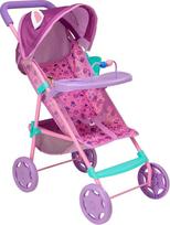 Gabby's Dollhouse Rožinis ir violetinis lėlių vežimėlis su nuimamu žaidimų dėže Lėlių vežimėlis Lėlių žaislas sulankstomas vežimėlis vaidmeniniams žaidimams Lėlių vežimėlis vaikams nuo 3 metų