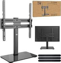 GACHLINE TV stovas 32-55 colių televizoriams - reguliuojamo aukščio, pasukamas, keliamoji galia iki 35 kg, maks. VESA 400 x 400, universalus stovas plokščiaekraniams ir lenktiems televizoriams