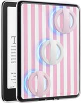 Galinio dangtelio dėklas, skirtas naujajam 7 colių „Kindle Paperwhite“ 12-osios kartos 2024 m. modeliui ir „Kindle Colorsoft Signature Edition“ modeliui, suderinamas su „PopSockets“ laikikliais
