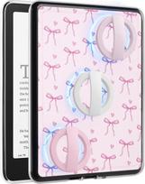 Galinio dangtelio dėklas, skirtas naujajam 7 colių „Kindle Paperwhite“ 12-osios kartos 2024 m. modeliui ir „Kindle Colorsoft Signature Edition“ modeliui, suderinamas su „PopSockets“ laikikliais