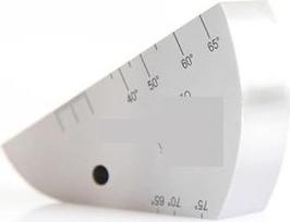 Galutiniai matmenys, standartinis ultragarso tikrinimo blokas, kalibravimo blokas iš anglinio plieno, V2 blokas (20–1,5 mm)