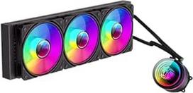 GAMEMAX ICEBURG 360 Infinity BK kompiuterio aušinimas vandeniu, 360 mm ARGB, 300 W TDP, 270° pasukamas Infinity blokas, sandarus (EPDM), 3 x 120 mm PWM tylūs ventiliatoriai, suderinamas su Intel ir AMD, juodas