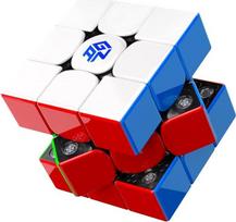 GAN V100 „Maglev Magic Cube“ magnetinis 3x3 profesionalus greitųjų kubų rinkinys su UV apdaila | 64 g sveriantis ypač lengvas greitųjų kubų rinkinys, puikus galvosūkių žaidimas suaugusiems ir vaikams, tinkamas varžyboms, juodas vidinis paviršius