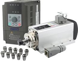 GDZ95x70-1.5 rotacinis veleno variklis ER11, 1,5 kW + VFD keitiklis + griebtuvų rinkinys (1,5 kW, 220 V rinkinys)