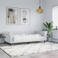 Gecheer Dienos lova balta 100 x 200 cm dirbtinės odos svečių sofos lovos rėmas svečių kambariui, namų biurui, apartamentams 354231