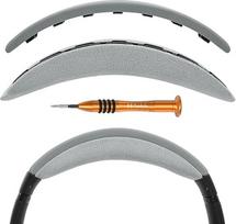 Geekria Lammy Velvet Headband Pad Compatible with Bose QuietComfort 35II Gaming QC35II/QC35/QC45/QC SE Headphones Replacement Band Repair Part Gray