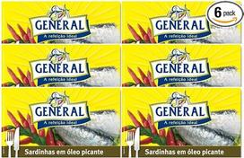 General Sardinės aštriame aliejuje 6 x 125 g Turtingos Omega 3 Portugalija