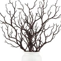 Geosar Manzanita plastikinės šakos, dirbtinės medžio šakos, mažos dekoratyvinės šakos, skirtos vestuvių stalo dekoravimui, kūdikių šventei, vakarėlių reikmenims (tamsiai rudos spalvos, 10 vnt.)