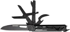 Gerber ArmBar Scout kišeninis peilis su 7 funkcijomis, daugiafunkcinis peilis su lygia geležte, žirklėmis ir pjūkleliu, juodas/žalias, nerūdijantis plienas/aliuminis, 1064404