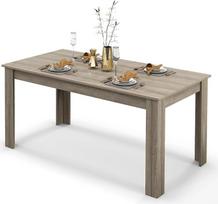 GIANTEX valgomojo stalas 6-8 asmenims, 160 x 80 x 77 cm, didelis medinis stalas, stačiakampio formos, virtuvės stalas iki 150 kg, nešiojamas modernus valgomojo stalas, valgomojo, virtuvės, biuro stalas (ąžuolas)