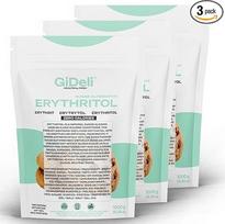 GiDeli Eritritritolis 3 kg Nekaloringas kristalinio cukraus pakaitalas maistui - veganiška ir dantis tausojanti cukraus alternatyva