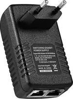 Gigabitinis PoE injektoriaus adapteris, 48 V/0,5 A IEEE 802.3af/at pasyvusis PoE+ standartas 10/100/1000Mbps/1G/2G, atstumas iki 100 m, prijungti ir naudoti IP kamerai, belaidžiam prieigos taškui ir vaizdo telefonui