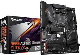 GIGABYTE B550 AORUS Elite V2 pagrindinė plokštė – AMD Ryzen 5000 procesoriai, 12+2 fazių VRM, iki 4733 MHz DDR4, 1xPCIe 4.0 + 1xPCIe 3.0 M.2, 2,5GbE LAN, USB 3.2 Gen 2