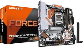 GIGABYTE B850M Force WIFI6E pagrindinė plokštė – palaiko AMD Ryzen 9000 serijos procesorius, 8+2+2 fazių skaitmeninį VRM, iki 9600 MHz DDR5 (OC), 1x PCIe 5.0 M.2 + 2x PCIe 4.0 M.2, „Wi-Fi 6E“, 2,5GbE LAN