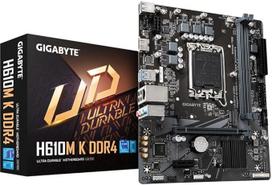 GIGABYTE H610M K DDR4 pagrindinė plokštė – palaiko 14-osios kartos „Intel Core“ procesorius, 3+1+1 fazių hibridinę maitinimo sistemą, iki 3200 MHz DDR4, 1x PCIe 3.0 M.2, GbE LAN, USB 3.2 Gen 1