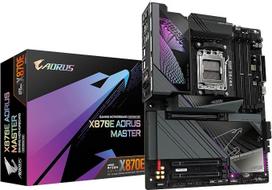 GIGABYTE X870E AORUS Master pagrindinė plokštė – palaiko AMD Ryzen 9000 procesorius, 16+2+2 fazių skaitmeninį VRM, iki 8600 MHz DDR5 (OC), 3x PCIe 5.0, „Wi-Fi 7“, 5GbE LAN, USB 4
