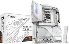 GIGABYTE X870E AORUS PRO Ice AM5 LGA 1718, ATX, DDR5, 4 M.2 lizdai, PCIe 5.0, USB4, „Wi-Fi 7“, 2,5GbE LAN, „EZ-Latch“, „Q-Flash“