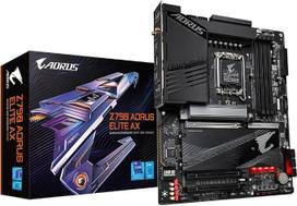 GIGABYTE Z790 AORUS Elite AX pagrindinė plokštė – palaiko „Intel Core“ 14-osios kartos procesorius, 16+2+1 fazių skaitmeninį VRM, 7600 MHz DDR5 (OC), 4x PCIe 4.0 M.2, 2,5Gb/s LAN, USB 3.2 Gen 2x2