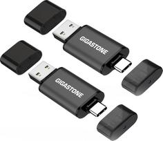 GIGASTONE: USB 16GB, 2 vnt. atminties kortelės, „Z30“ serija, pasižyminti dideliu greičiu ir patikimu veikimu, USB 3.0 ištraukiamoji atminties kortelė, skirta asmeniniams kompiuteriams ir „Mac“, vandeniui atspari ir tvirta atminties kortelė be dangtelio,