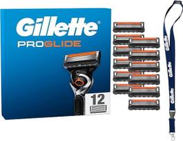 Gillette Fusion5 Proglide 12 Ersatzklingen mit 2x Gleitstreifen vor und nach den Klingen und neuer EverGlide Gleitstreifen für unglaubliche Gründlichkeit und Komfort