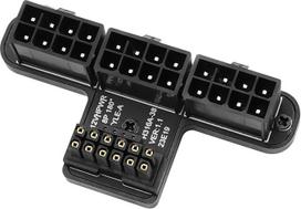 GINTOOYUN 3x8Pin to ATX3.0 12VHPWR 12+4Pin adapteris ATX 3x8Pin to 12+4Pin 600W 180 laipsnių galios valdymo kištukas, skirtas 40 serijos vaizdo plokštėms (juodas)