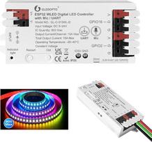 GLEDOPTO ESP32 WLED valdiklis LED juostelės valdiklis su mikrofonu UART Atsisiuntimas 5-24V programėlės valdymas Lengvas pajungimas FCOB Adresuojama juostelė WS2811 WS2812 SK6812 TM1814 WS2813 WS2815