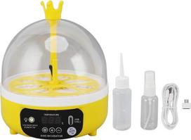 GLOGLOW mini kiaušinių inkubatorius namams, reguliuojantis temperatūrą ir drėgmę, su skaidriu dangteliu, didelio efektyvumo, mažai triukšmo, su 4 kiaušinių žvakėmis, naminių paukščių inkubatorius viščiukams