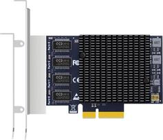 GLOTRENDS LE8245(A3) 4 prievadų 2,5Gb Ethernet tinklo plokštė, skirta stacionariam kompiuteriui, 4 x RJ45 LAN prievadai, PCIe X4 sąsaja, standartinis ir žemo profilio rėmelis