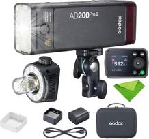GODOX AD200 Pro II AD200Pro 2,4 GHz „Speedlite“ kišeninis monofoninis blykstės strobas, skirtas „Canon“, „Sony“, „Nikon“, „Fuji“, „Olympus“ ir „Panasonic“ fotoaparatams