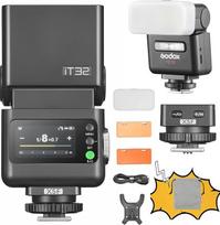 Godox iT32 TTL fotoaparato blykstė ir X5F radijo trigeris 2,4 GHz HSS 1/8000 s GN18 su magnetiniu difuzoriumi Fuji fotoaparatams
