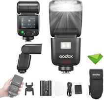 Godox V480 F V480-F TTL-Blitz für Fuji-Kameras, GN50 1/8000 HSS, 650 Vollleistungsblitz, 1,7 s Wiederaufladezeit, integriertes Einstelllicht, Lithium-Ionen-Akku, Touchscreen-Blitzgerät