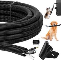 Gofruotas vamzdis su įpjovomis, 12 m x 13 mm, juodas