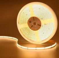 GOMING 24 V 10 m COB LED juosta, šilta balta, 3000 K, CRI 93+ | 384 LED/m, lipni LED juosta, didelio ryškumo, 6800 lm, neatsparus vandeniui, IP20, skirta namų dekoravimui (Maitinimo šaltinis į komplektą neįeina)