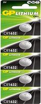 GP CR1632-7U5 ličio baterija CR1632, 3 V, 5 vnt. pakuotė blisteryje