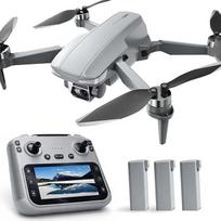GPS dronas su 4K kamera (EIS), 4,5 colio ekranu, bešepetės varikliu, 3 baterijomis (90 min.), automatiniu grįžimu, sekimo režimu, 1000 m veikimo nuotoliu, sulankstomu keturrotoriu, sveriančiu mažiau nei 249 g – CHUBORY G9 Pluto