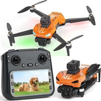 GPS dronas su 4K kamera, sulankstomas kvadkopteris, bešepetis variklis, 90° reguliuojamas objektyvas, 23 minučių skrydžio trukmė su 4,5 colio nuotolinio valdymo pultu su ekranu – skirtas pradedantiesiems, vaikams ir suaugusiems