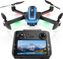 GPS dronas su kamera „Ice 4K“ (valdymas per ekraną), sulankstomas mini dronas suaugusiems, pradedantiesiems ir vaikams, 45 minučių skrydžio trukmė, 2 papildomos baterijos, grįžimo į automobilį funkcija, svoris mažesnis nei 249 g, C0