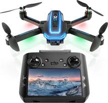 GPS FPV dronas su 4K kamera (EIS), skirtas pradedantiesiems ir vaikams, RC kvadrokopteris suaugusiems, 4,5 colių HD ekranas, 5G nuotolinis duomenų perdavimas, 2 akumuliatoriai, bešepetis variklis, „Follow Me“ funkcija, automatinis grįžimas, 8G SD kortelė,