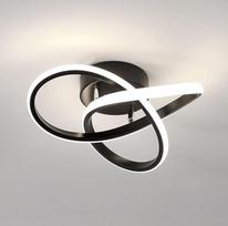 Gražus LED lubų šviestuvas, 30 W, 3375 lm, modernus lubų šviestuvas, aliuminis LED šviestuvas, skirtas svetainei, miegamajam, prieškambariui, virtuvei, balkonui, juodos spalvos, natūrali šviesa 4500 K, skersmuo 30 cm